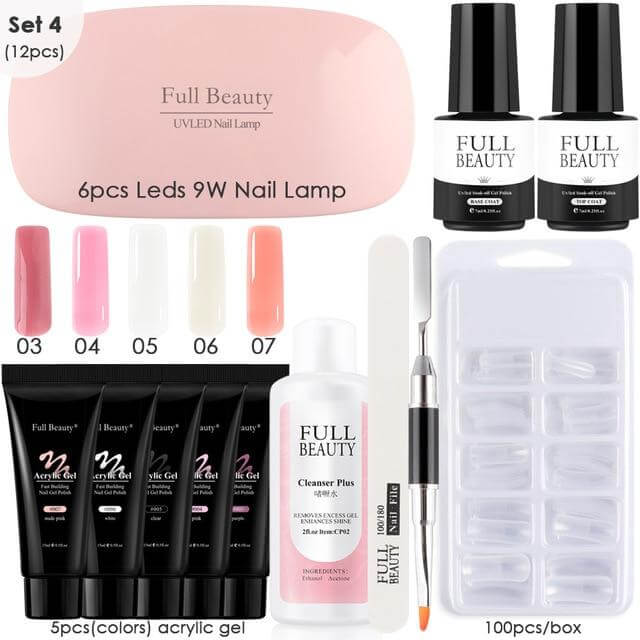 PolyGel Nail Kit with UV Lamp